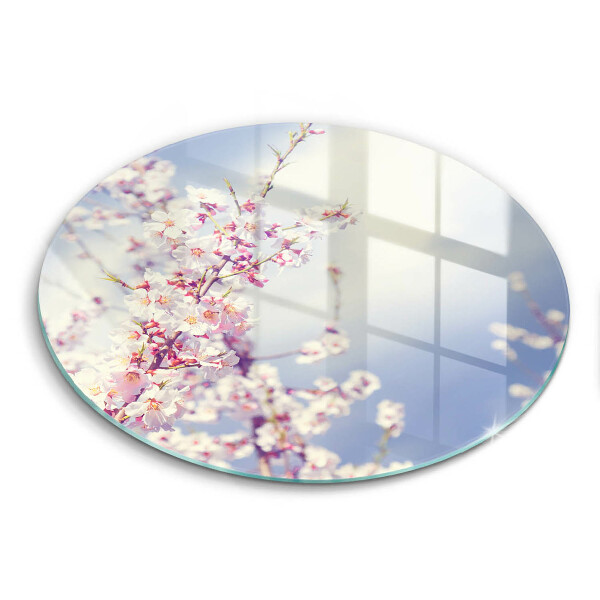 Glass cutting board A blooming tree