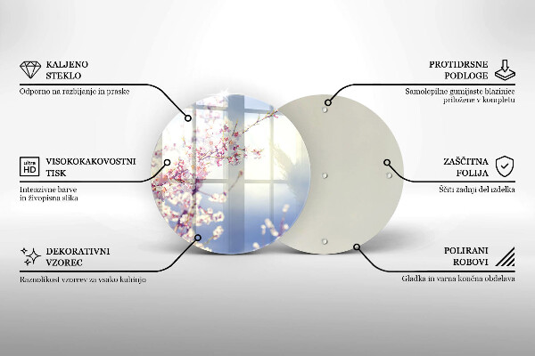 Glass cutting board A blooming tree