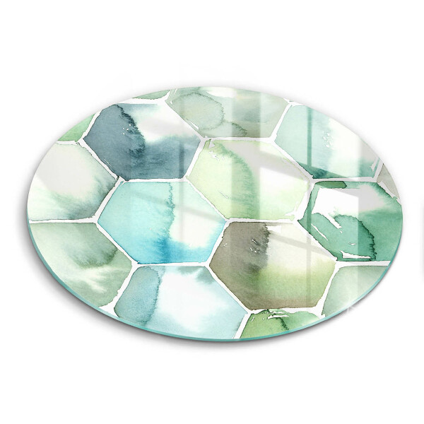 Chopping board Watercolor hexagons