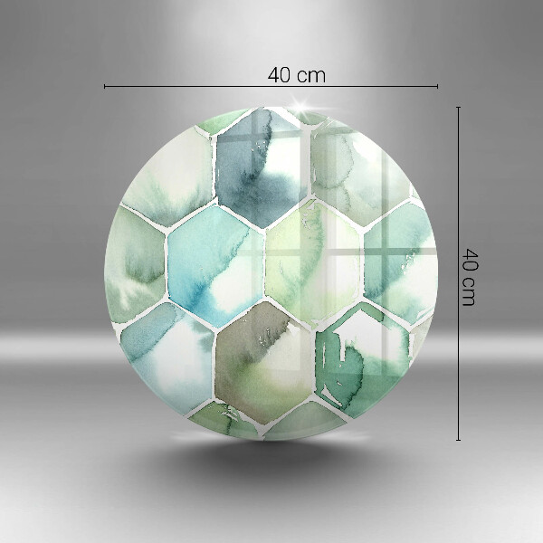 Chopping board Watercolor hexagons