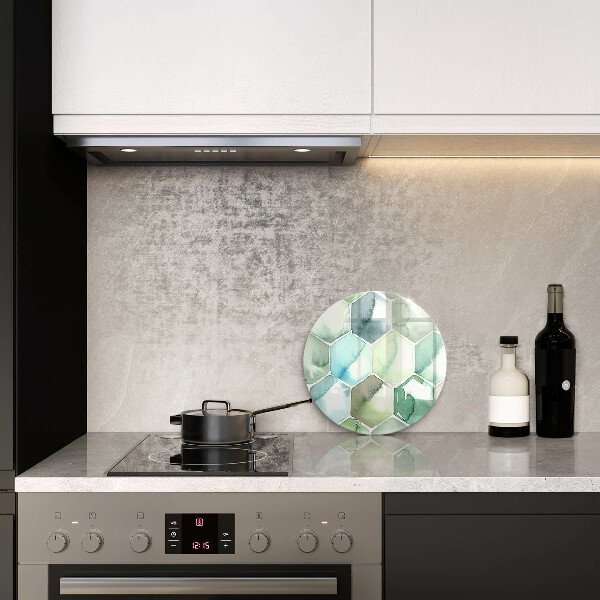 Chopping board Watercolor hexagons