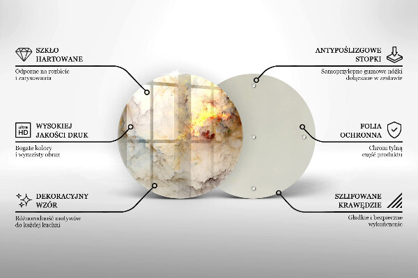 Chopping board Marble texture with gold