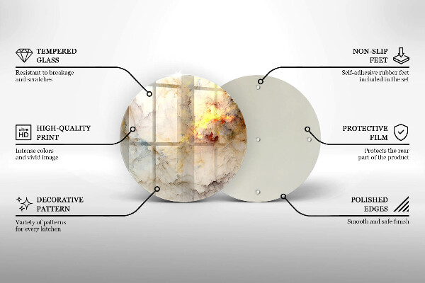 Chopping board Marble texture with gold