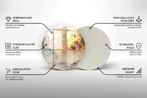 Chopping board Marble texture with gold