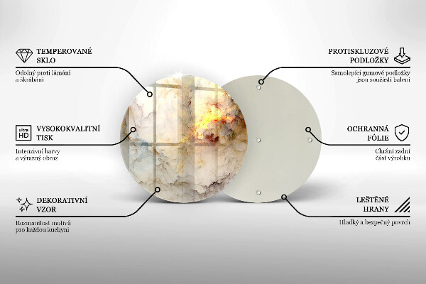 Chopping board Marble texture with gold