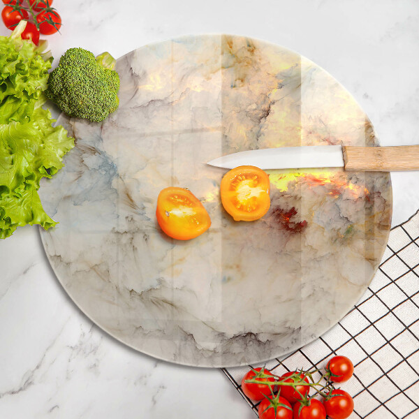 Chopping board Marble texture with gold