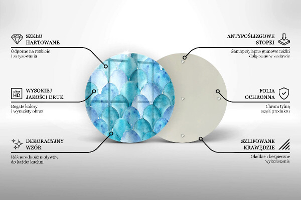 Chopping board Watercolor scales