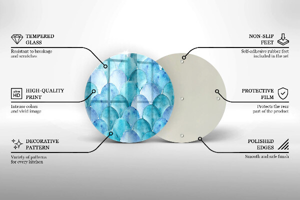 Chopping board Watercolor scales
