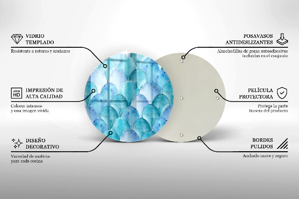 Chopping board Watercolor scales