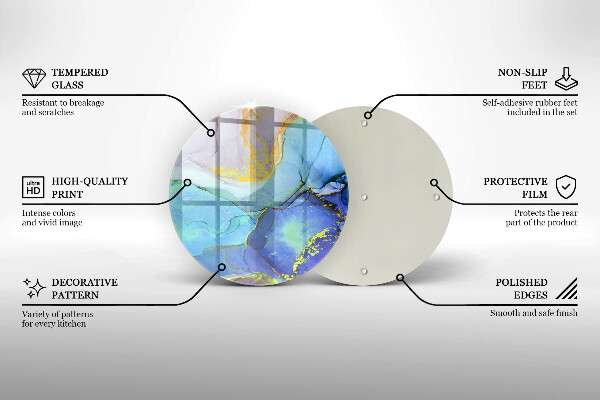 Chopping board Cracked stone gold