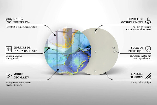 Chopping board Cracked stone gold