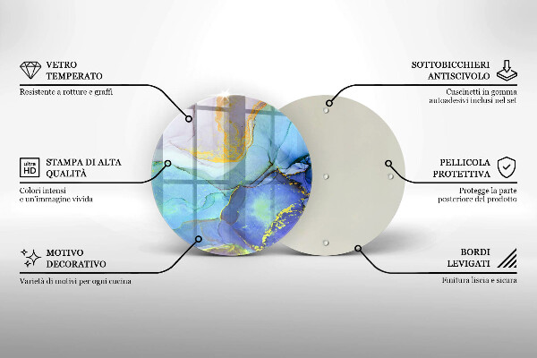 Chopping board Cracked stone gold