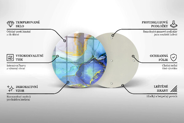 Chopping board Cracked stone gold