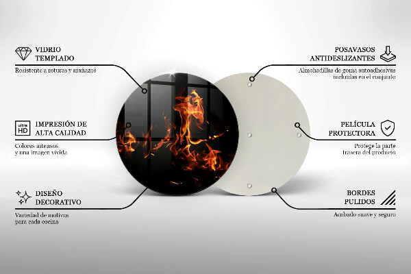 Chopping board Fire flame