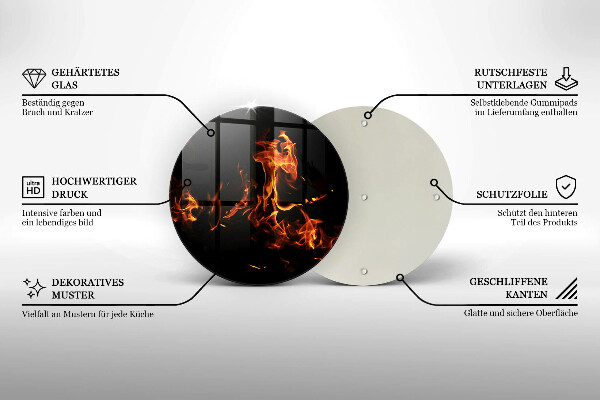 Chopping board Fire flame