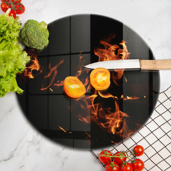 Chopping board Fire flame