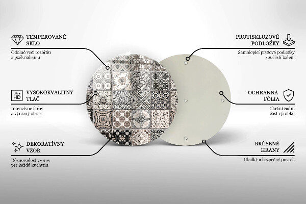 Chopping board glass Decorative tiles