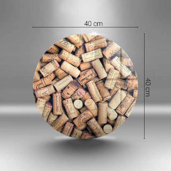 Chopping board glass Wine corks pattern