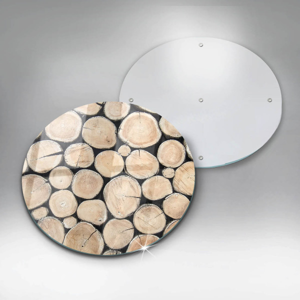 Chopping board glass Wood trunks of the tree