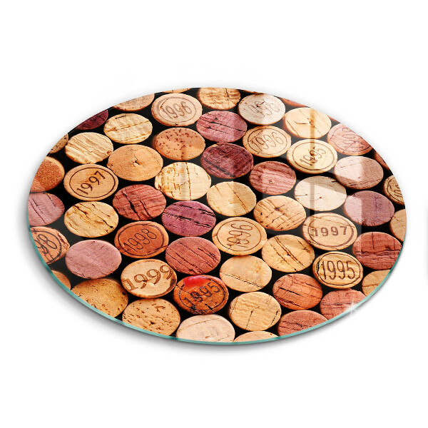 Chopping board glass Wine corks pattern