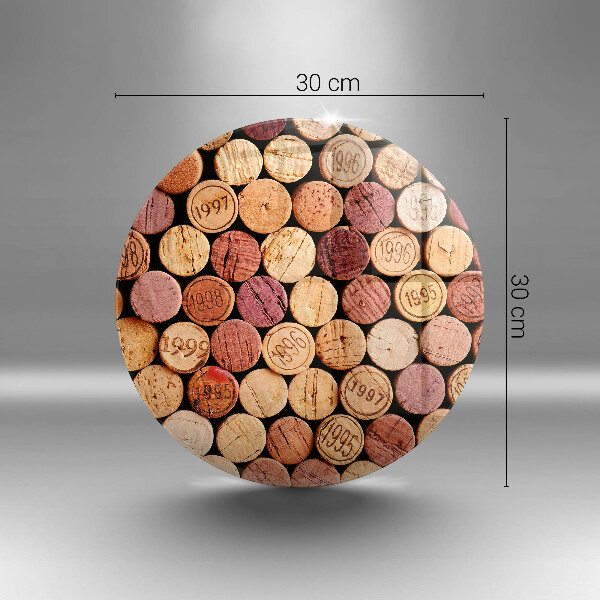 Chopping board glass Wine corks pattern