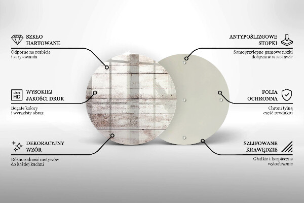 Chopping board glass Old wood boards