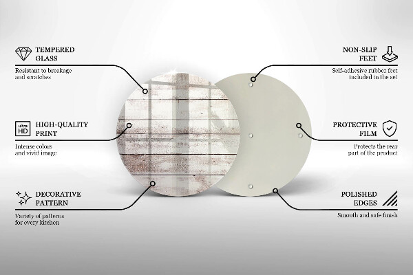Chopping board glass Old wood boards