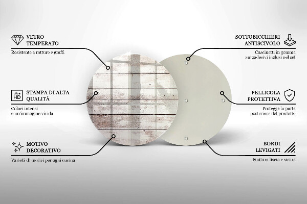 Chopping board glass Old wood boards