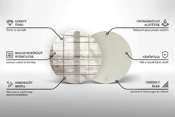 Chopping board glass Old wood boards
