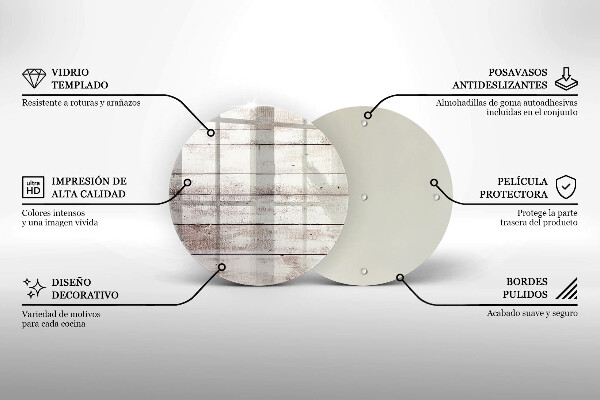 Chopping board glass Old wood boards
