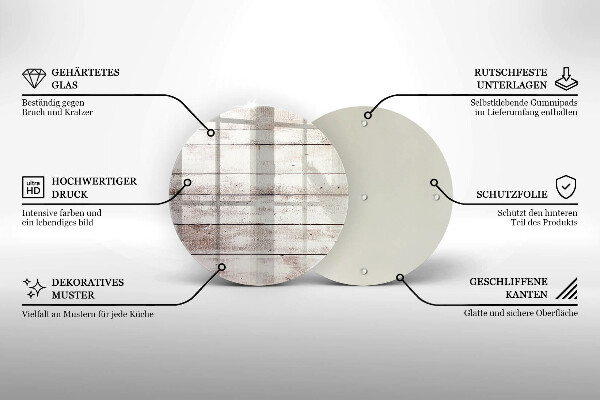Chopping board glass Old wood boards