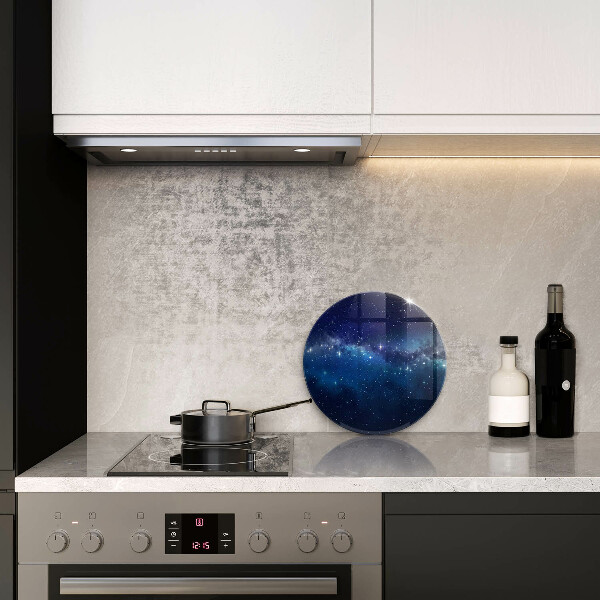 Chopping board glass Space and stars