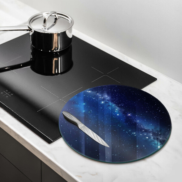 Chopping board glass Space and stars