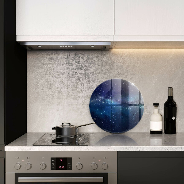 Chopping board glass Space and stars