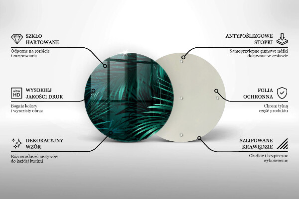 Chopping board Wild jungle leaves