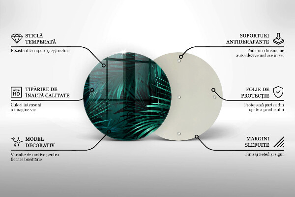 Chopping board Wild jungle leaves