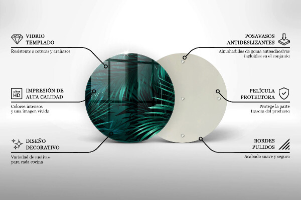 Chopping board Wild jungle leaves