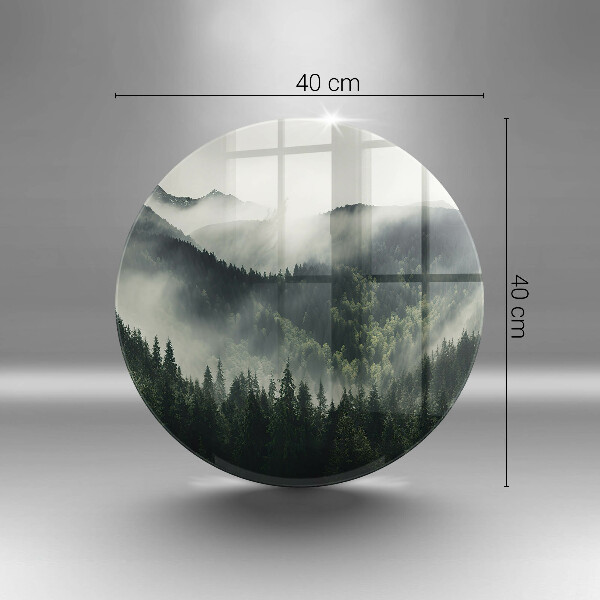 Chopping board Land and fog landscape