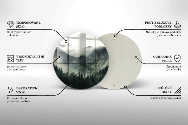 Chopping board Land and fog landscape