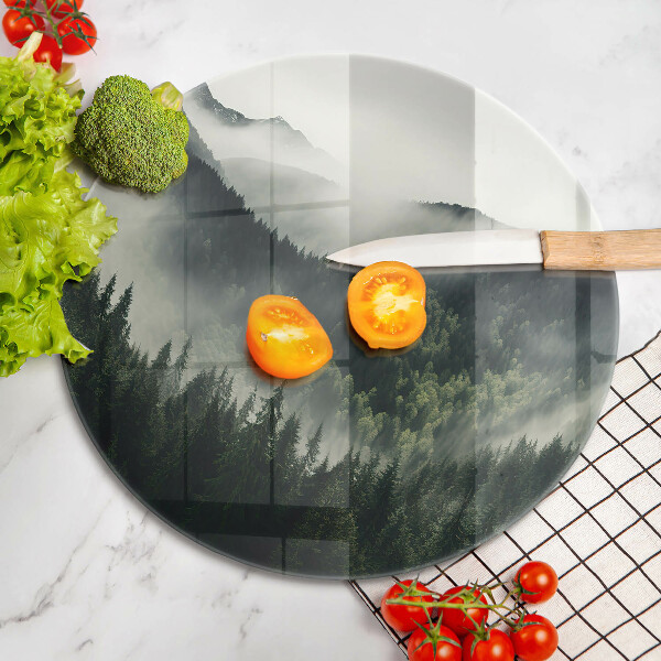 Chopping board Land and fog landscape