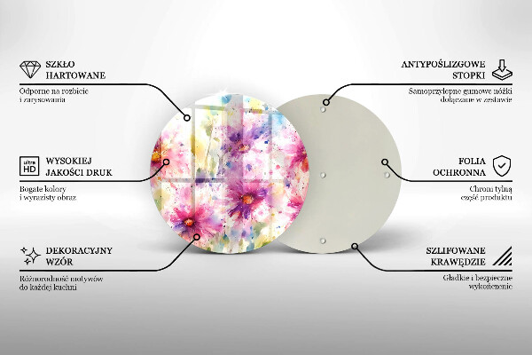 Chopping board Painted flowers