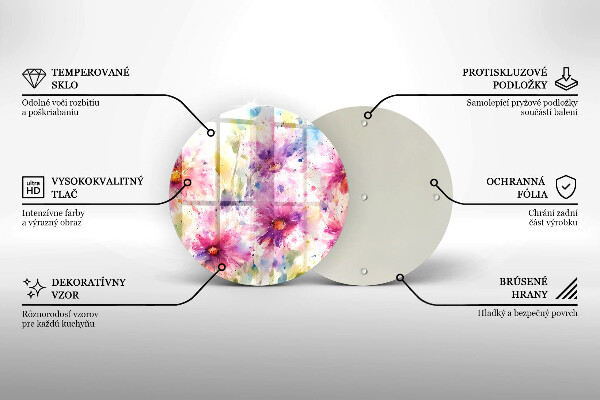 Chopping board Painted flowers