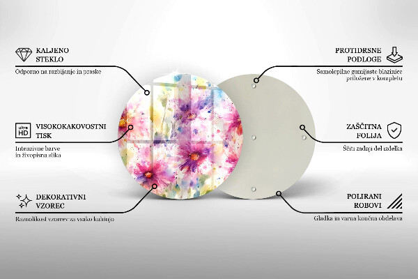 Chopping board Painted flowers