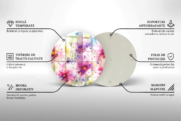 Chopping board Painted flowers