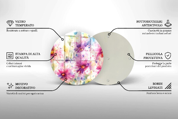 Chopping board Painted flowers