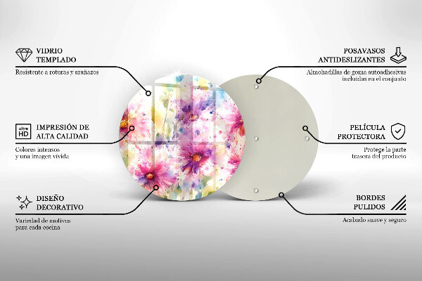 Chopping board Painted flowers