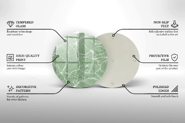 Chopping board Linear leaves