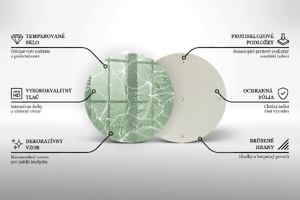 Chopping board Linear leaves