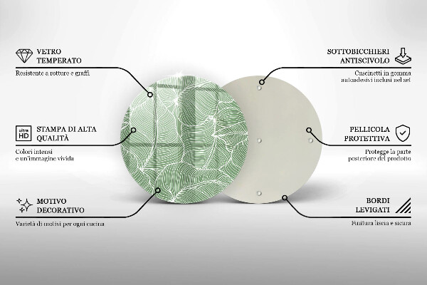 Chopping board Linear leaves