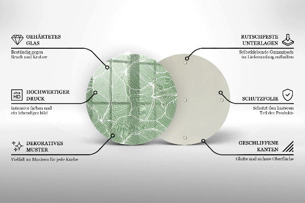 Chopping board Linear leaves